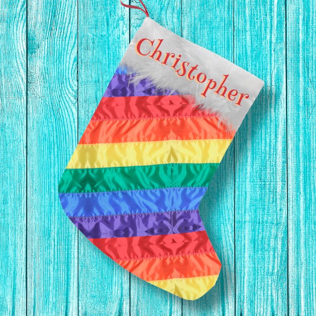LGBT-Regenbogenflagge Gay Pride personalisierter N Kleiner Weihnachtsstrumpf (Von Creator hochgeladen)