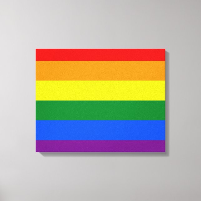 LGBT-Regenbogenflagge Leinwanddruck (Vorderseite)