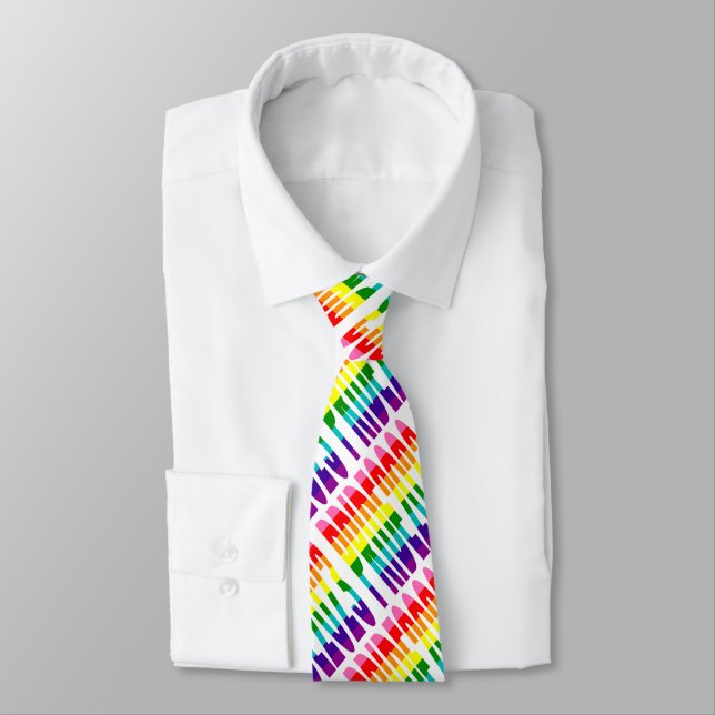 LGBT-Regenbogenflagge Original 8 Streifen Pride 20 Krawatte (Gebunden)