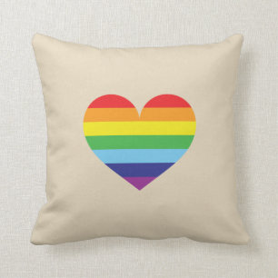 LGBT-Regenbogenflagge Regenbogen Herz Wurfkissen Kissen