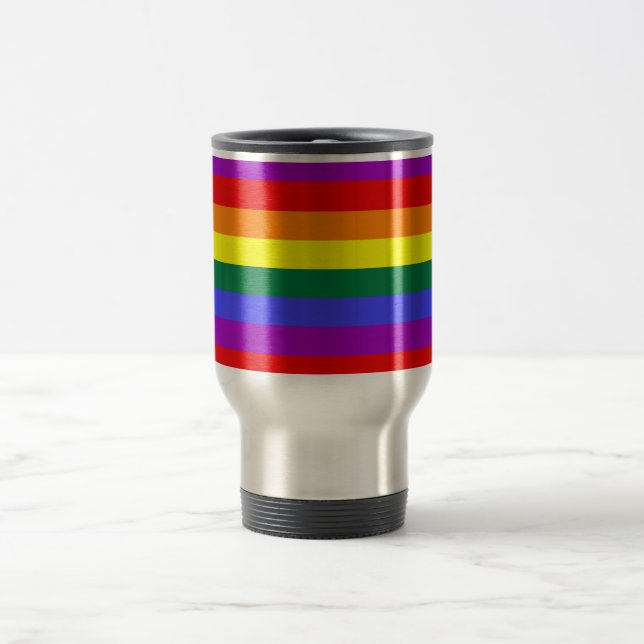 LGBT-Regenbogenflagge Reisebecher (Mittel)