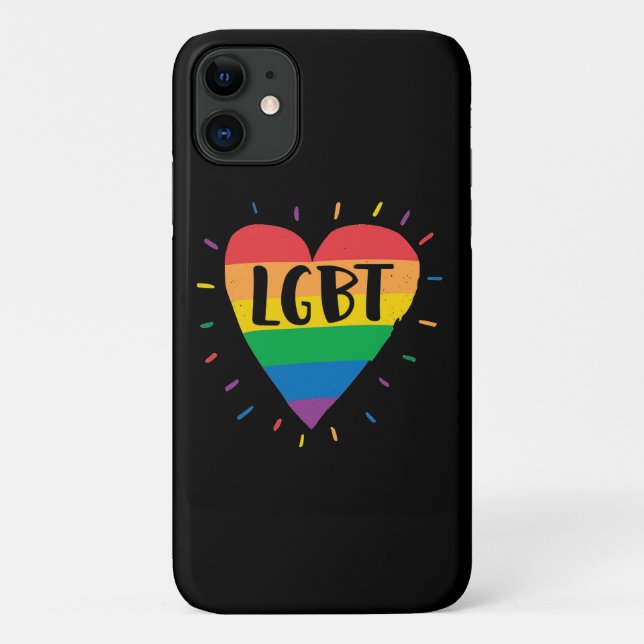 LGBT-Regenbogenherz Case-Mate iPhone Hülle (Rückseite)
