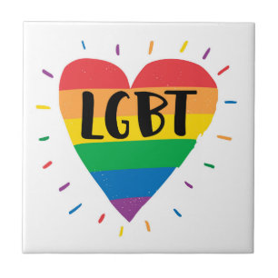LGBT-Regenbogenherz Fliese