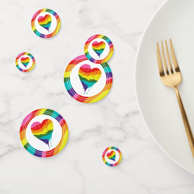 LGBT-Regenbogenherz Konfetti (Gruppe)