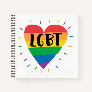 LGBT-Regenbogenherz Notizbuch