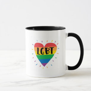 LGBT-Regenbogenherz Tasse