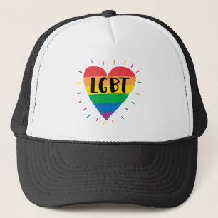 LGBT-Regenbogenherz Truckerkappe