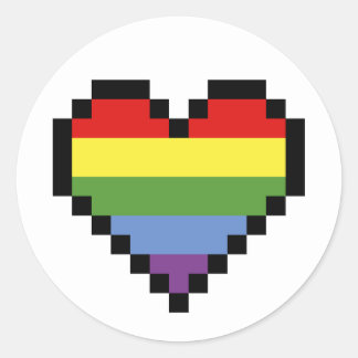 LGBT Regenbogenkunst Runder Aufkleber