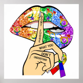 LGBT-Regenbogenlippen Poster