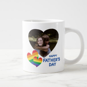 LGBT-Regenbogenschmerzen Vatertag Jumbo-Tasse