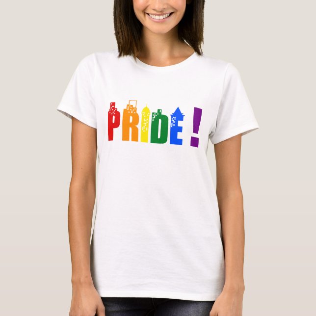 LGBT-Regenbogenstadt T - Shirt (Vorderseite)