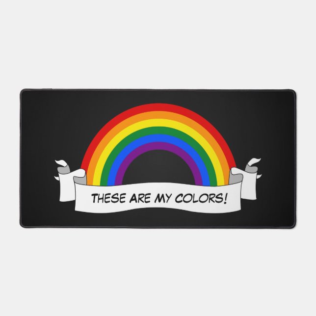 LGBT-Regenbogenstolz Schreibtischunterlage (Vorderseite)