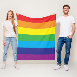 Lgbt Regenbogenstreifen Lgbt  Fleecedecke