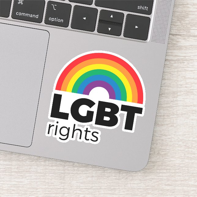 LGBT Rights Rainbow Aufkleber (Detail)