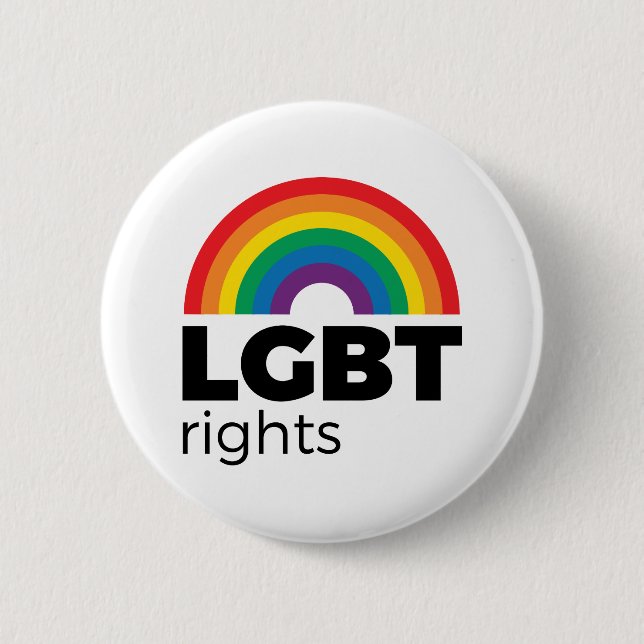 LGBT Rights Rainbow Button (Vorderseite)