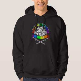 Lgbt Roll With Pride D20 Rpg Tabop Gay And Lesb Hoodie