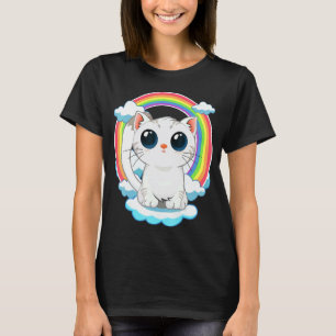 LGBT Schwule und Lesben Stolz Süße Katze Regenboge T-Shirt