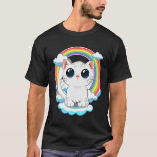 LGBT Schwule und Lesben Stolz Süße Katze Regenboge T-Shirt