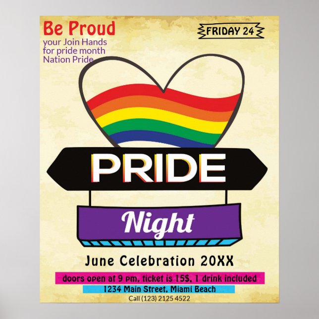 LGBT sei stolz Party Poster (Vorne)