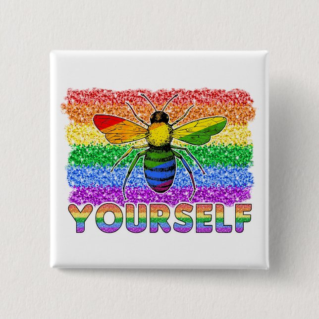 LGBT sein Sie selbst Button (Vorderseite)