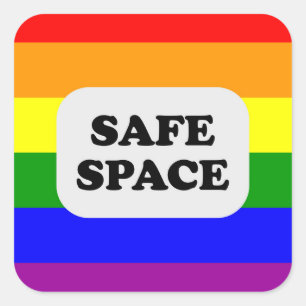 LGBT-Sicherer Raum Gay Pride Bündnispartner*in Quadratischer Aufkleber