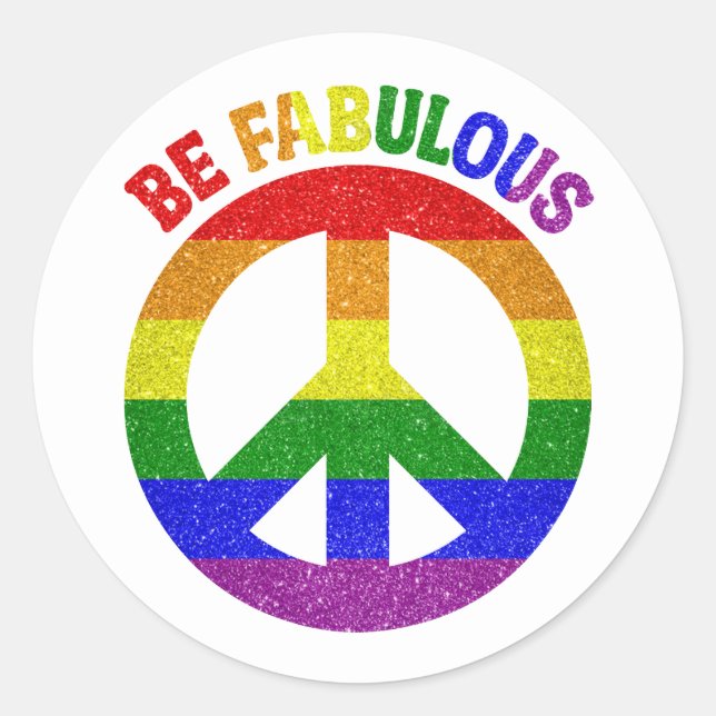 LGBT sind vorbildlich Runder Aufkleber (Vorderseite)