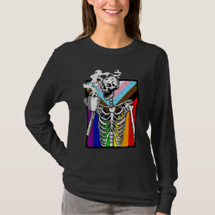 Lgbt Skeleton Drink Kaffee Gay Transger Lgbtq Prid T-Shirt