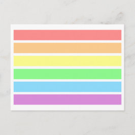 LGBT Soft Light Pastell Gay Pride Rainbow Postcard Postkarte