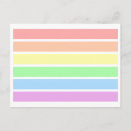 LGBT Soft Light Pastell Gay Pride Rainbow Postcard Postkarte