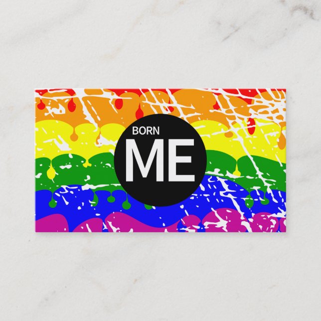 LGBT-Stolperflagge Geboren Visitenkarte (Vorderseite)