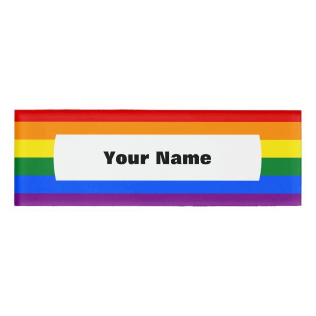 LGBT-Stolperflagge Namenschild (Vorderseite)