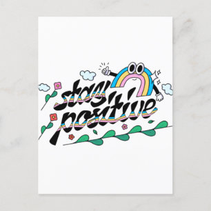 LGBT+Stolz. Bleibe positiv. Postkarte