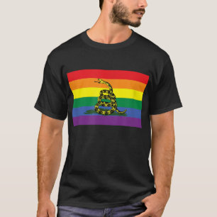 LGBT Stolz Don't Tread Regenbogen Gadsden Flagge T-Shirt