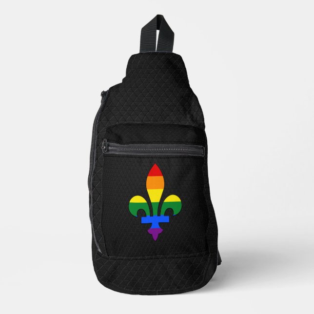 LGBT-Stolz fleur-de-lis  Crossbody Bag (Vorderseite)
