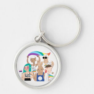 LGBT+Stolz. GAY Liebe. Regenbogenflagge. Schlüsselanhänger