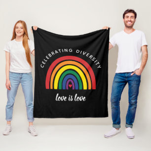 LGBT Stolz Gay Pride feiert Vielfalt Liebe Ist Lie Fleecedecke