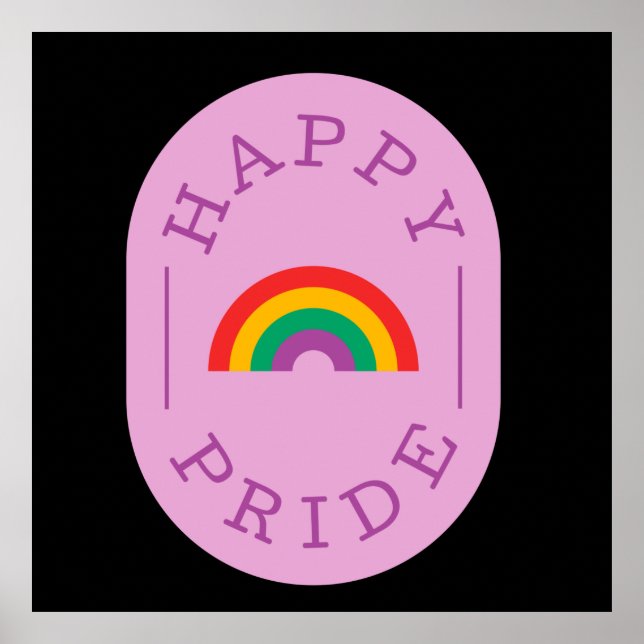 LGBT-stolz. Glücklicher Stolz. Schwule Liebe. Post Poster (Vorne)