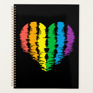 LGBT+Stolz. Herz Regenbogen.          Planer
