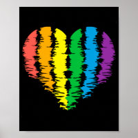 LGBT+Stolz. Herz Regenbogen.