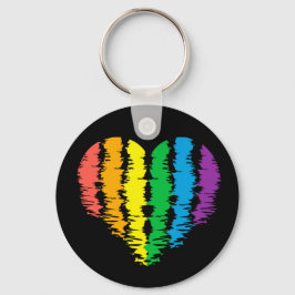 LGBT+Stolz. Herz Regenbogen.         Schlüsselanhä Schlüsselanhänger
