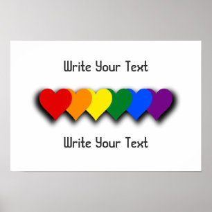 LGBT-Stolz-Herzen Poster