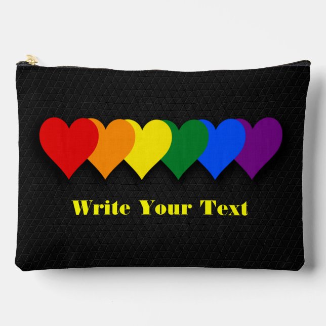 LGBT-Stolz-Herzen  Zubehörtasche (Vorderseite)
