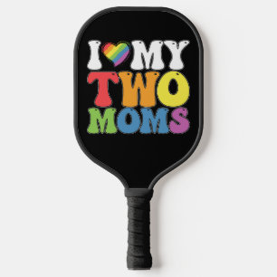 LGBT Stolz Ich Liebe Meine Zwei Mütter Schwul Lesb Pickleball Schläger