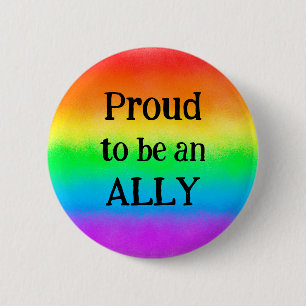 LGBT Stolz ist ein AL Regenbogenflagge Button
