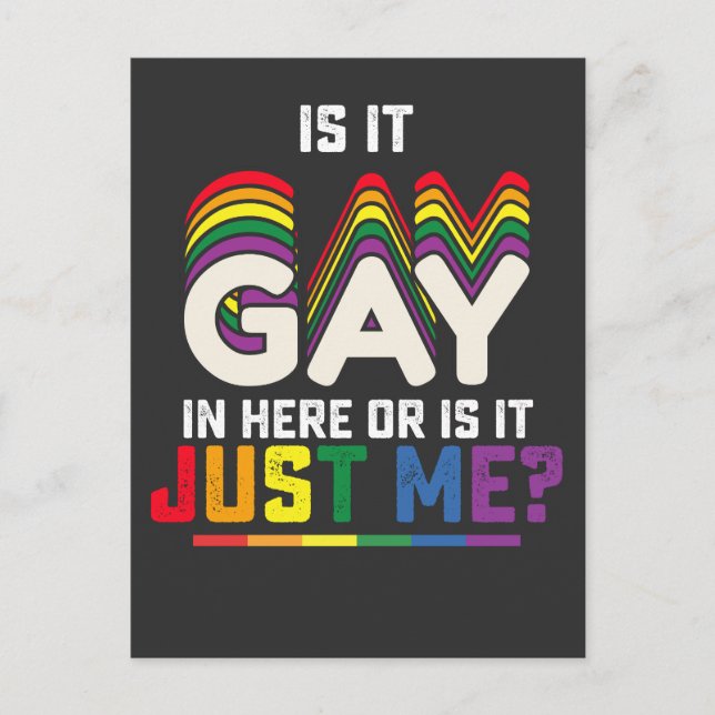 LGBT-Stolz ist hier schwul oder ist es nur ich Einladungspostkarte (Vorderseite)
