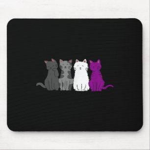 Lgbt-Stolz-Katze Tier Ace-Flagge Aualität Demiual Mousepad