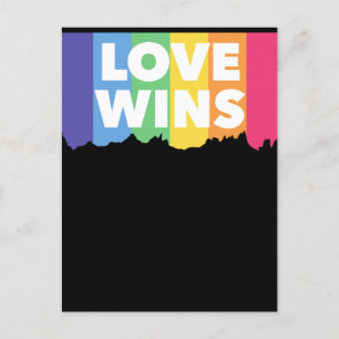 LGBT+Stolz. Liebe gewinnt. Que. Postkarte