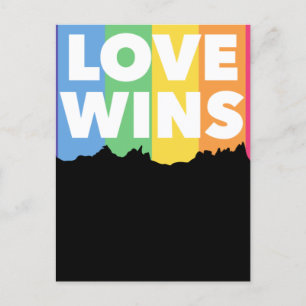 LGBT+Stolz. Liebe gewinnt. Que. Postkarte
