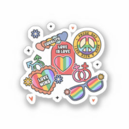 LGBT+Stolz. Liebe ist Liebe, Gleichheit, Pride Day Aufkleber
