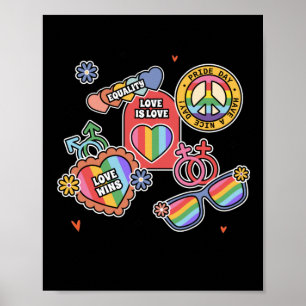 LGBT+Stolz. Liebe ist Liebe, Gleichheit, Pride Day Poster